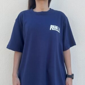 Camiseta Oversized Feminina Rua316 - Azul Marinho
