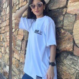 Camiseta Oversized Feminina Rua316 Branco