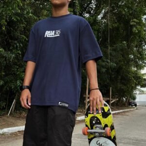 Camiseta Oversized Masculina Rua316 Azul Marinho  – “Bitter as Poison”